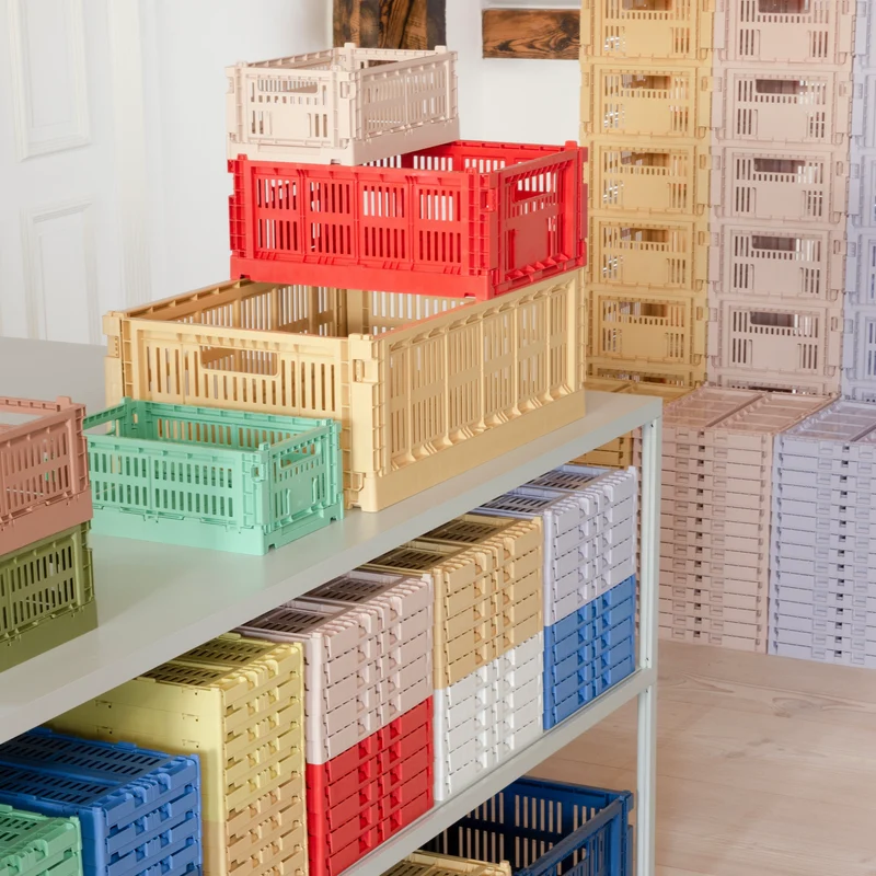Faltbox „Colour Crate Mini Blush“ | 2er-Set in weichem Ton | HAY