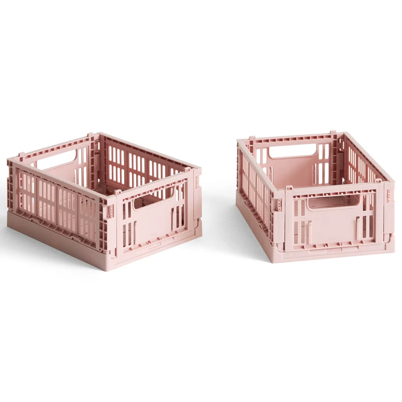 Faltbox „Colour Crate Mini Blush“ | 2er-Set in weichem Ton | HAY