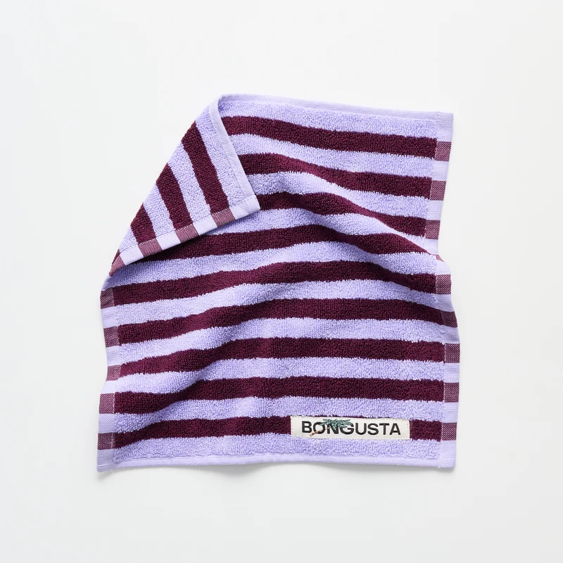 Waschlappen „Naram Wine & Lavender Blue“ | 30 × 30 cm | Bongusta