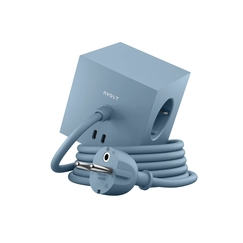 Avolt Square 1 Steckdosenwürfel mit Kabel & USB-C - AVOLT