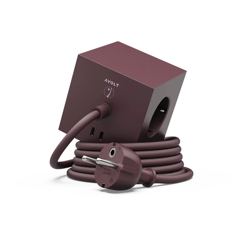 Avolt Square 1 Steckdosenwürfel mit Kabel & USB-C - AVOLT