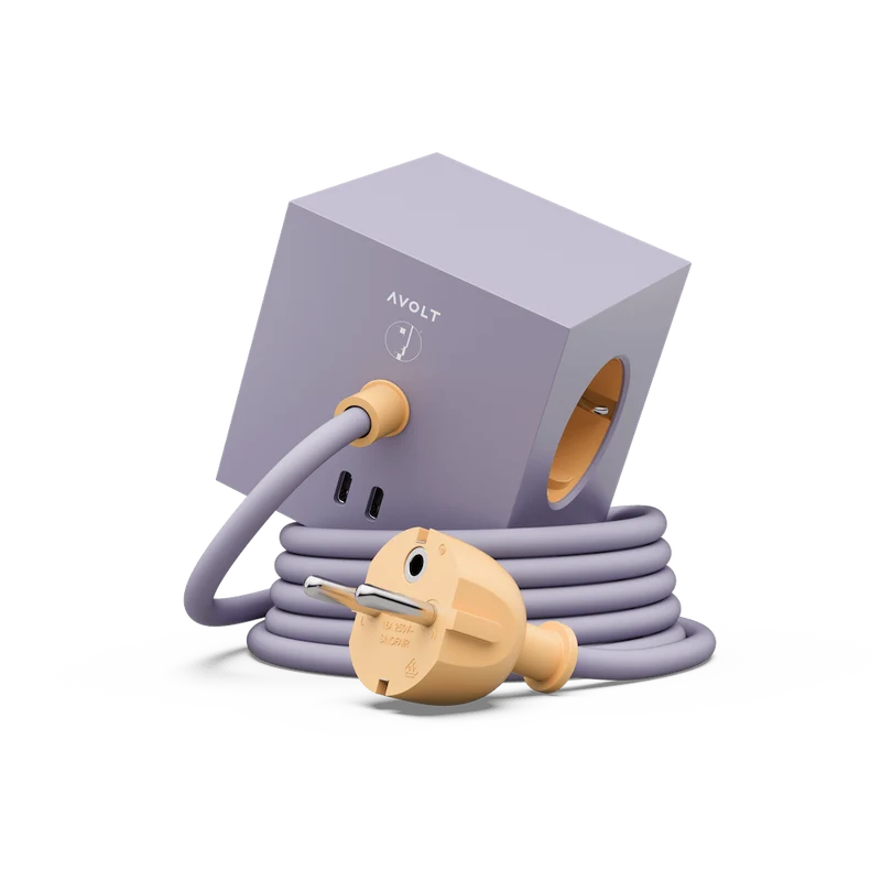 Avolt Square 1 Steckdosenwürfel mit Kabel & USB-C - AVOLT