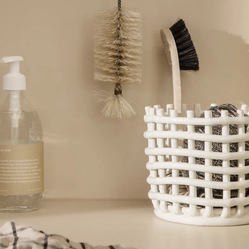 Ceramic Basket Obstschale Keramik geflochten - ferm LIVING