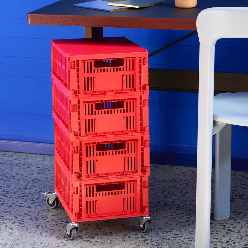 Faltbox „Colour Crate Medium Red“ | Ordnungshelfer mit Farbe | HAY