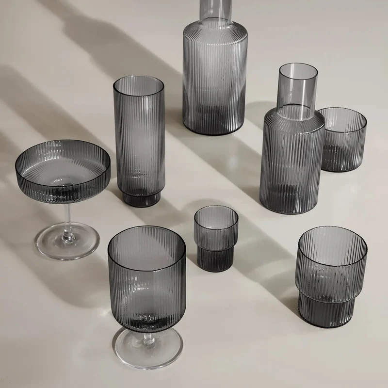 Weingläser Ripple (2er Set) - ferm LIVING