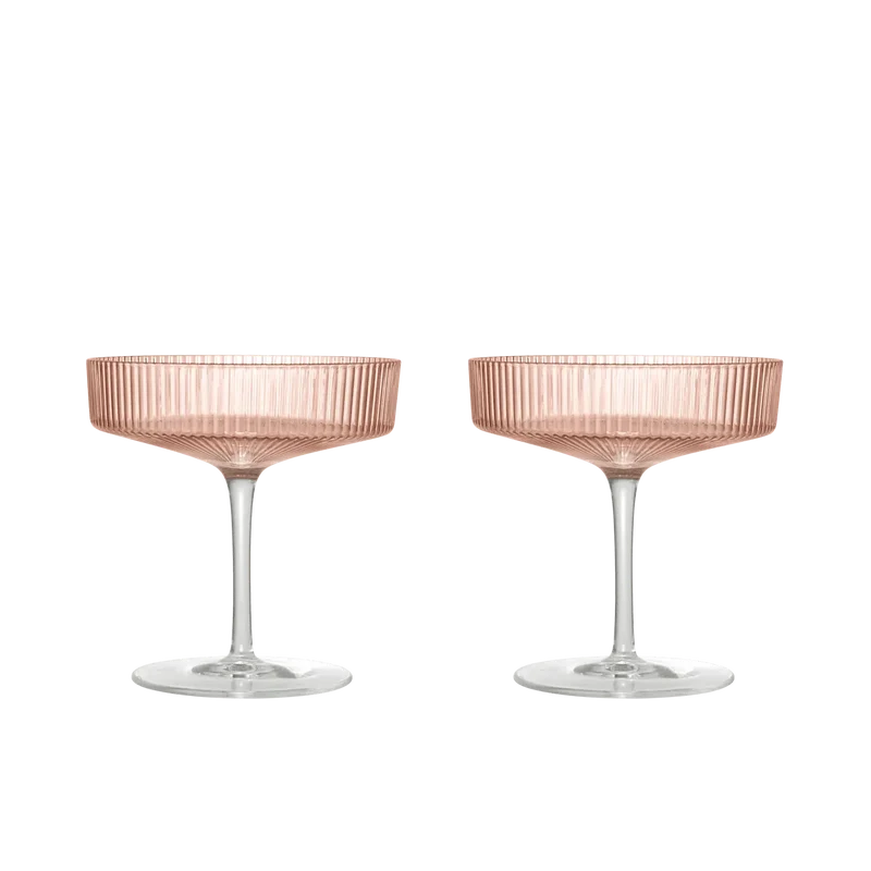 Ripple Champagnerschalen 2er Set – Champagnergläser von ferm LIVING