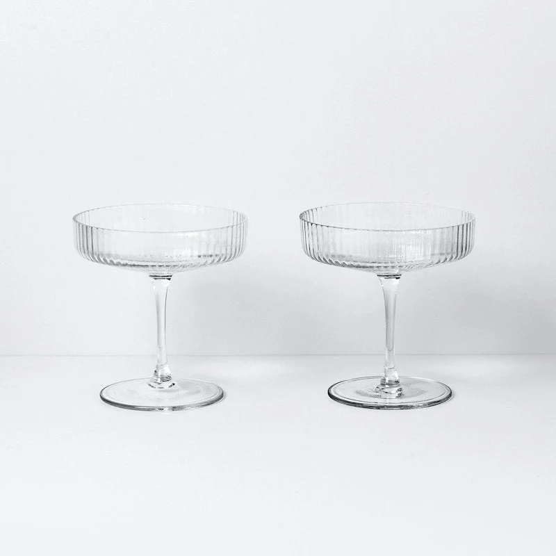 Ripple Champagnerschalen 2er Set – Champagnergläser von ferm LIVING