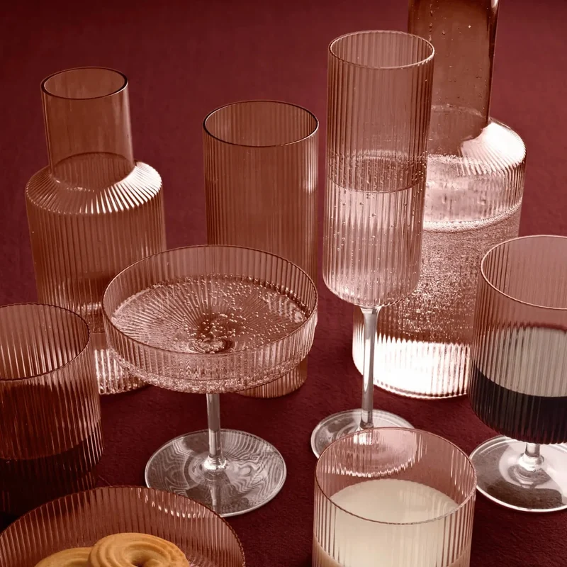 Ripple Champagnerschalen 2er Set – Champagnergläser von ferm LIVING