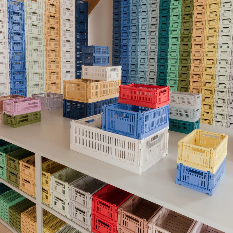 Faltbox „Colour Crate Medium Powder“ | Stapelbar & pastellig | HAY
