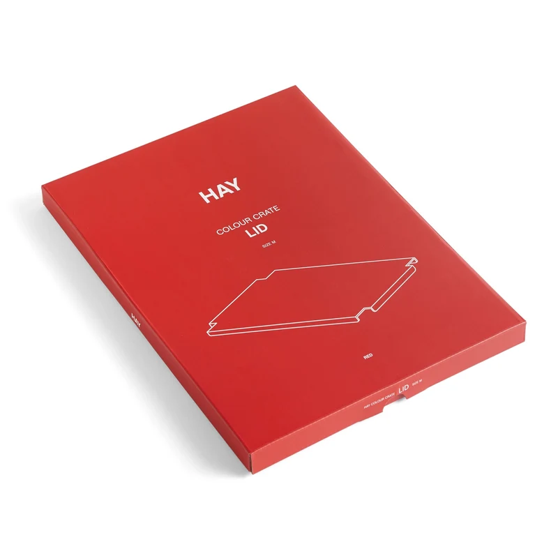 Deckel „Faltbox Medium Red“ (Stahl) | Knalliger Kontrast | HAY