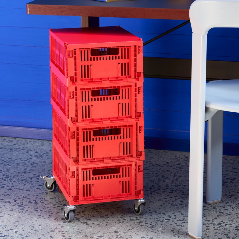 Deckel „Faltbox Medium Red“ (Stahl) | Knalliger Kontrast | HAY