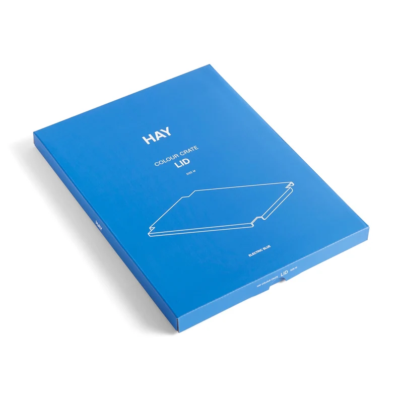 Deckel „Faltbox Medium Electric Blue“ (Stahl) | Klarer Abschluss | HAY