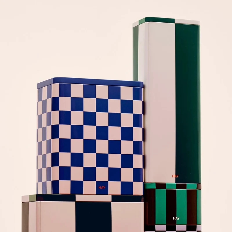 Dose „Tin Container Slim“ | Green & Off-White | HAY