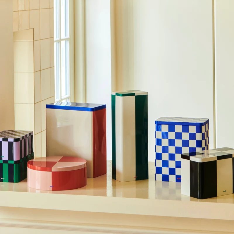 Dose „Tin Container Slim“ | Green & Off-White | HAY