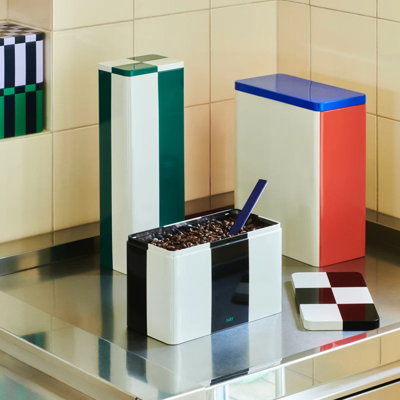 Dose „Tin Container Slim“ | Green & Off-White | HAY
