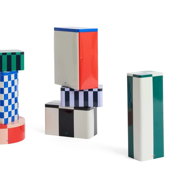 Dose „Tin Container Slim“ | Green & Off-White | HAY