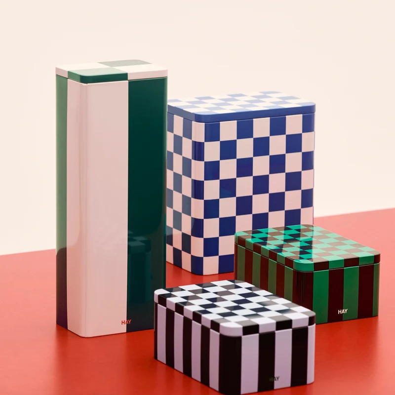 Dose „Tin Container Small“ | Green & Dark Blue | HAY