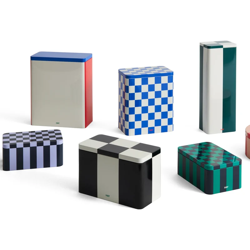 Dose „Tin Container Medium“ | Black & Off-White | HAY