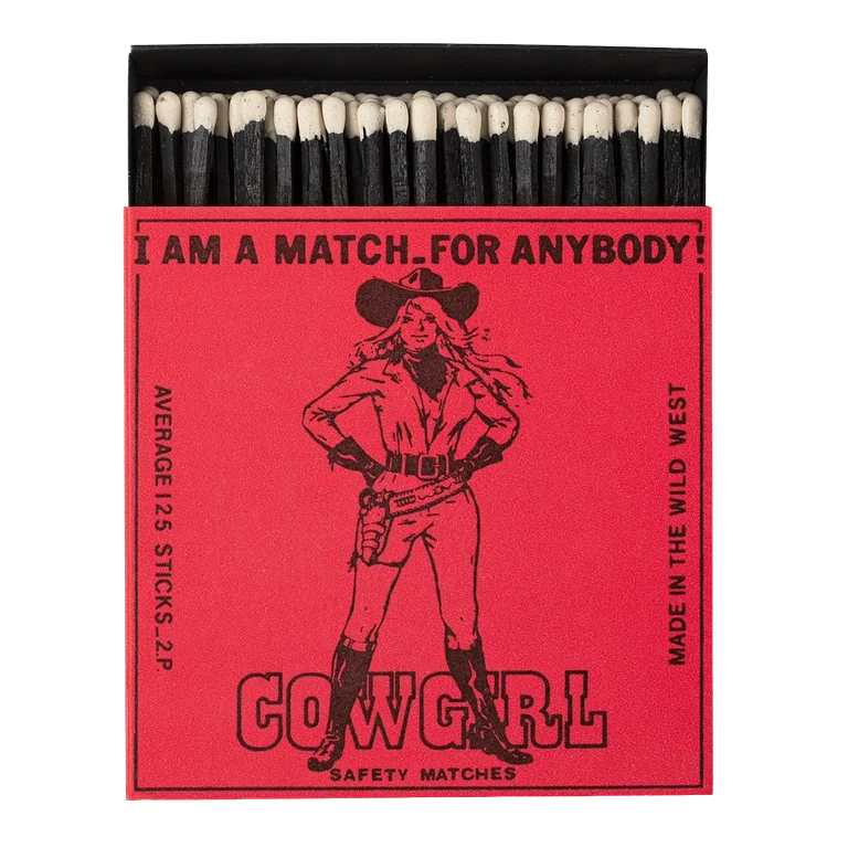 Lange Streichhölzer „Cowgirl“ Archivist | Extra lang in Square Matchbox