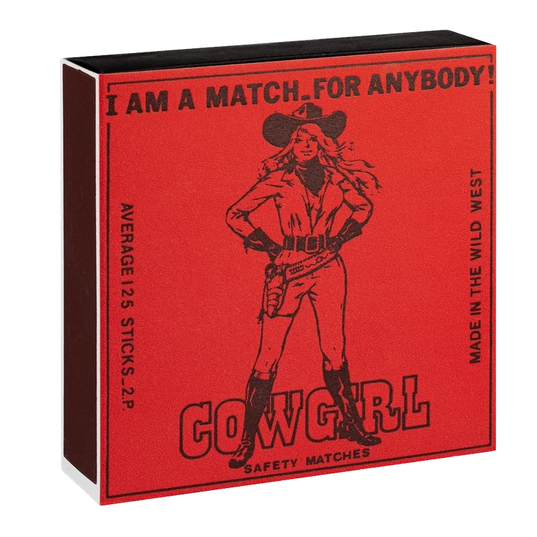 Lange Streichhölzer „Cowgirl“ Archivist | Extra lang in Square Matchbox