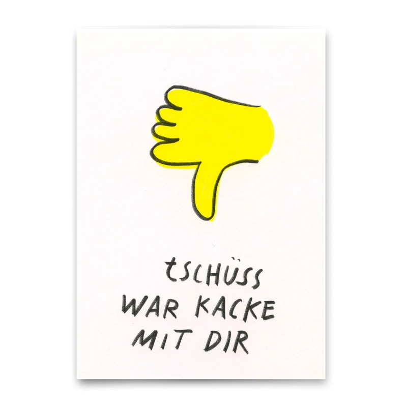 Postkarte "War Kacke mit dir" | Lustige Karte zum Abschied
