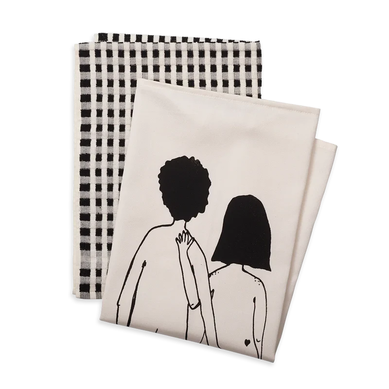 Geschirrtücher “Naked Couple Back” (2er Set) | Frech & liebevoll | helen b