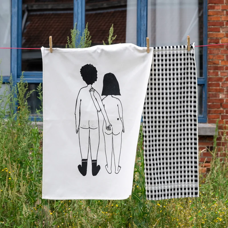 Geschirrtücher “Naked Couple Back” (2er Set) | Frech & liebevoll | helen b