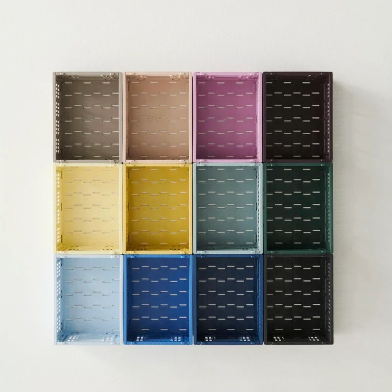 Faltbox „Colour Crate Mini Warm Grey“ | 2er-Set in sanftem Grau | HAY