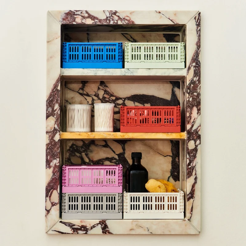 Faltbox „Colour Crate Mini Warm Grey“ | 2er-Set in sanftem Grau | HAY