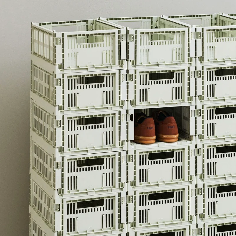 Faltbox „Colour Crate Medium Mint“ | Praktisch in Pastellgrün | HAY