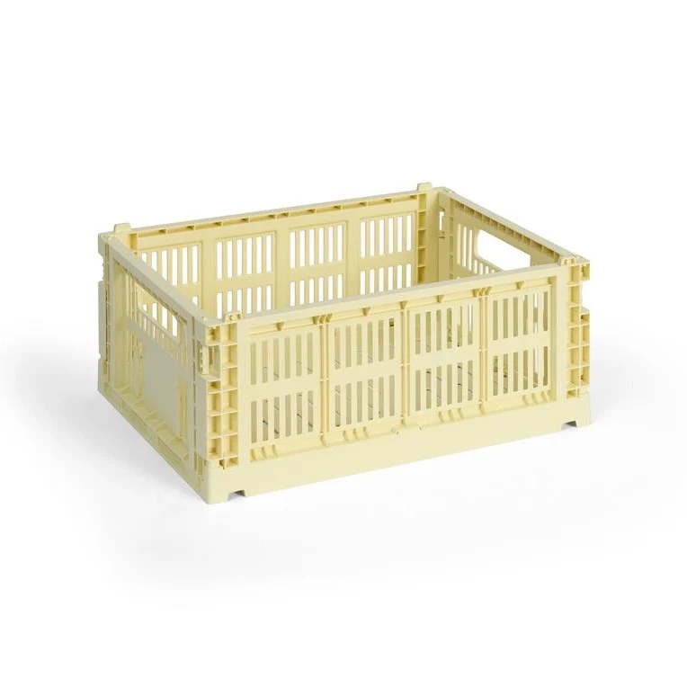 Faltbox „Colour Crate Medium Light Yellow“ | Stapelwunder in Gelb | HAY