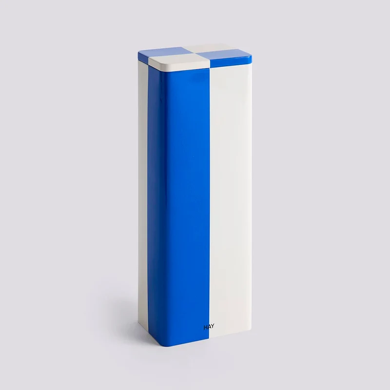 Dose „Tin Container Slim“ | Blue & Off-White | HAY