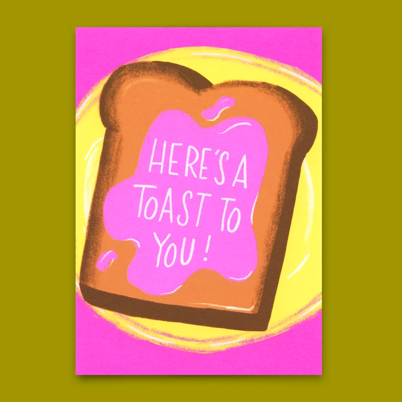 Postkarte "Toast to you" | Lustige Karte für jeden Anlass
