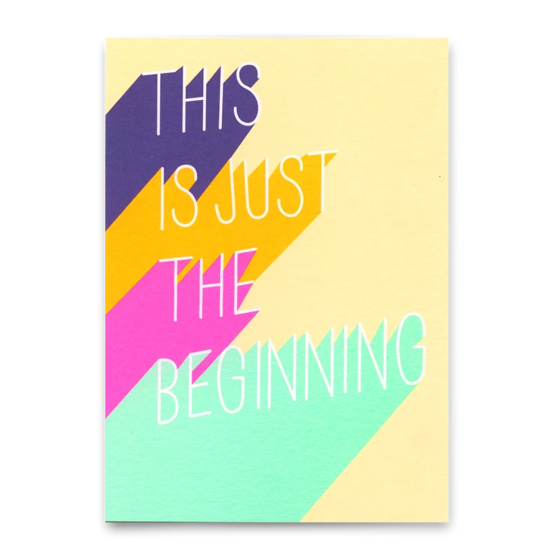 Postkarte "This is just the beginning" | Besondere Karte für jeden Anlass