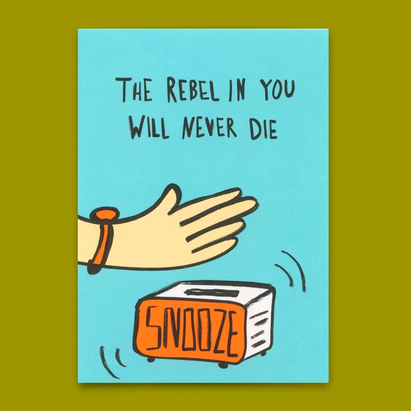 Postkarte "The rebel in you" | Lustige Karte zum Geburtstag