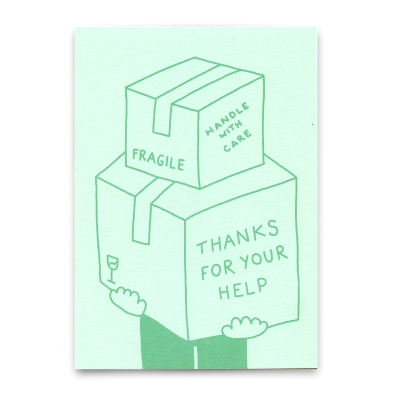 Postkarte "Thanks for your help" | Besondere Karte mit Spruch