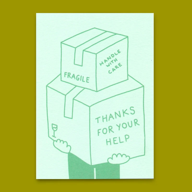 Postkarte "Thanks for your help" | Besondere Karte mit Spruch