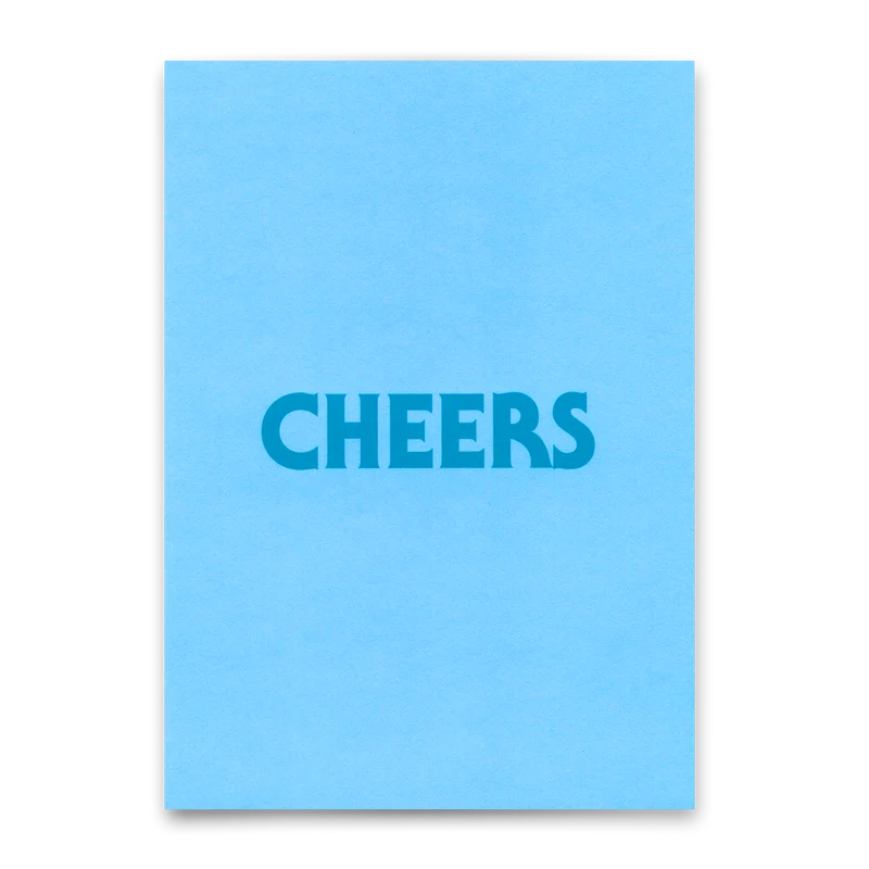 Postkarte "Cheers Hellblau" | Schöne Karte für jeden Anlass