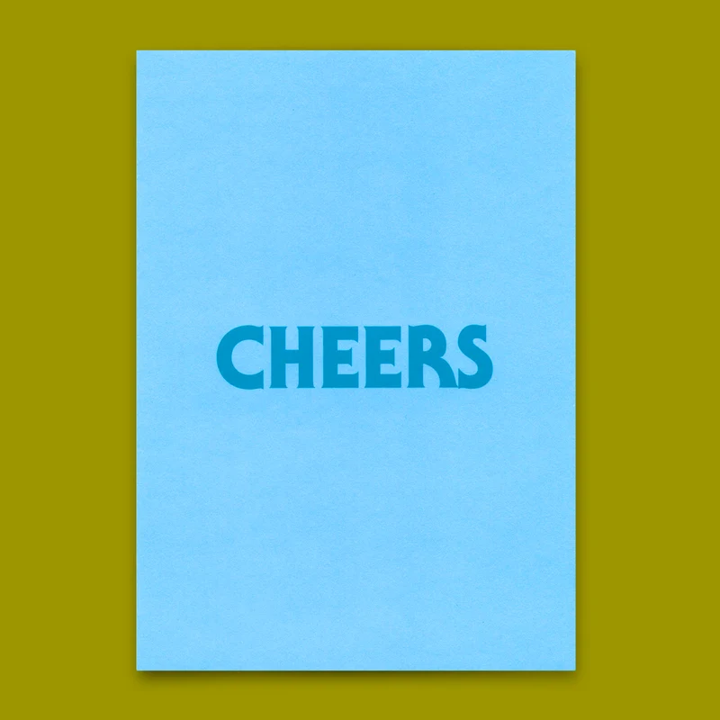 Postkarte "Cheers Hellblau" | Schöne Karte für jeden Anlass