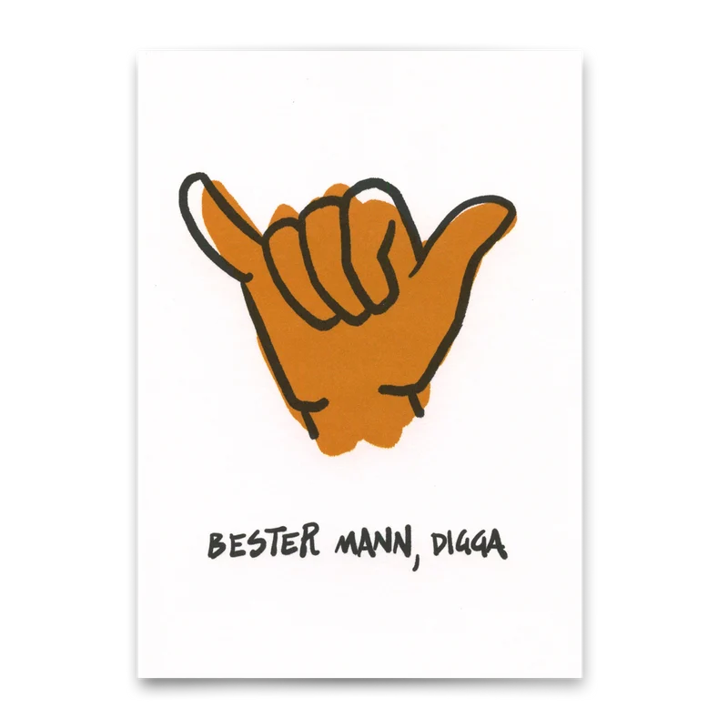 Postkarte "Bester Mann Digga" | Coole Karte für jeden Anlass