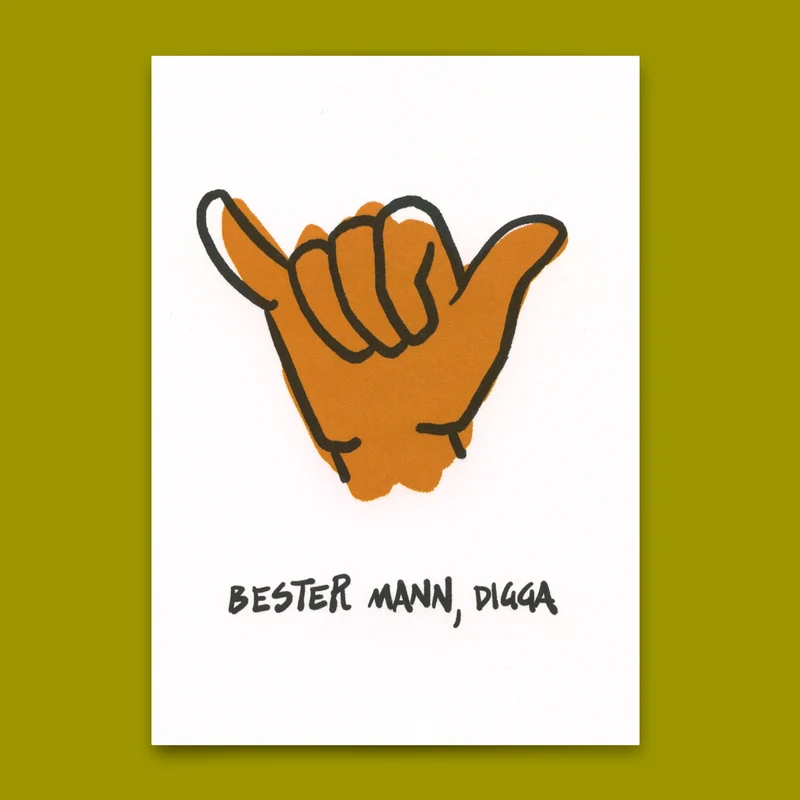 Postkarte "Bester Mann Digga" | Coole Karte für jeden Anlass