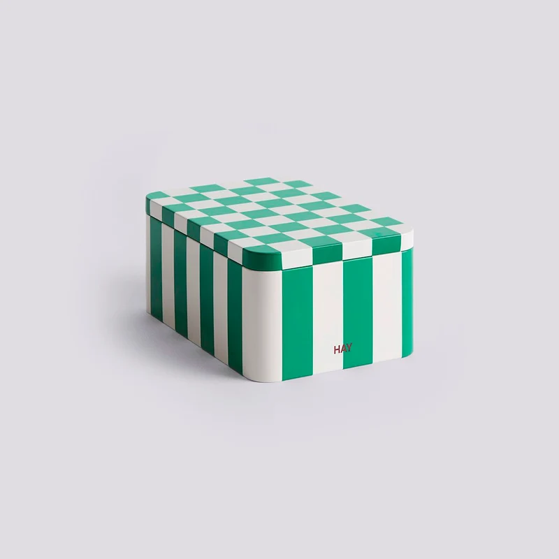 Dose „Tin Container Small“ | Green & Off-White | HAY