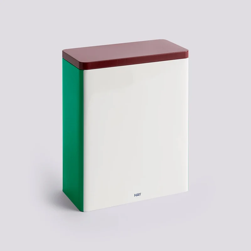 Dose „Tin Container XLarge“ | Off-White, Burgundy & Green | HAY