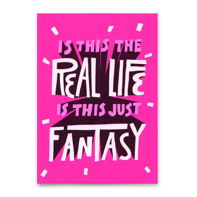 Postkarte "Is this the real life" | Besondere Karte mit Spruch