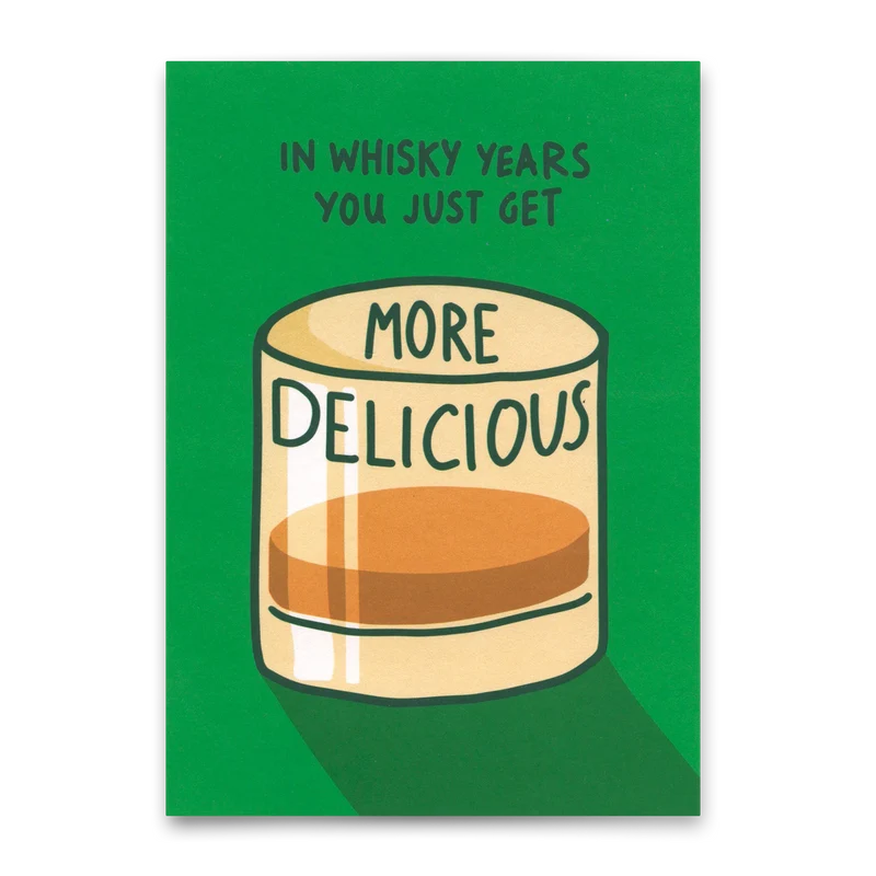 Postkarte "In whisky years…" | Lustige Karte zum Geburtstag