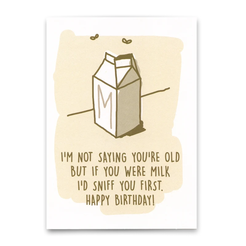 Postkarte "If you were milk" | Lustige Karte mit Spruch zum Geburtstag