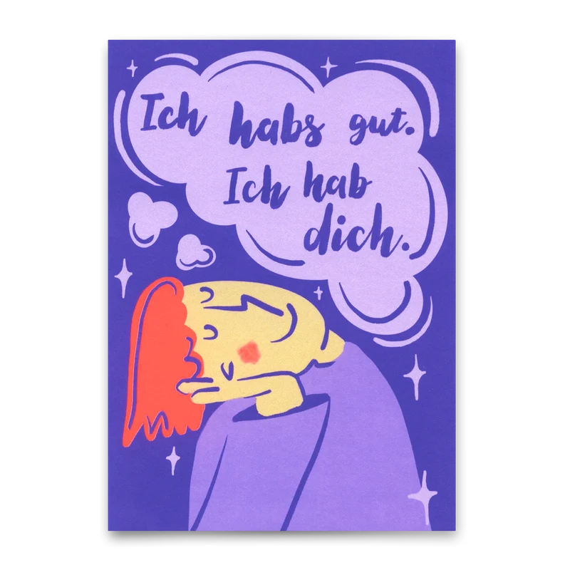 Postkarte "Ich habs gut" | Schöne Karte für Verliebte