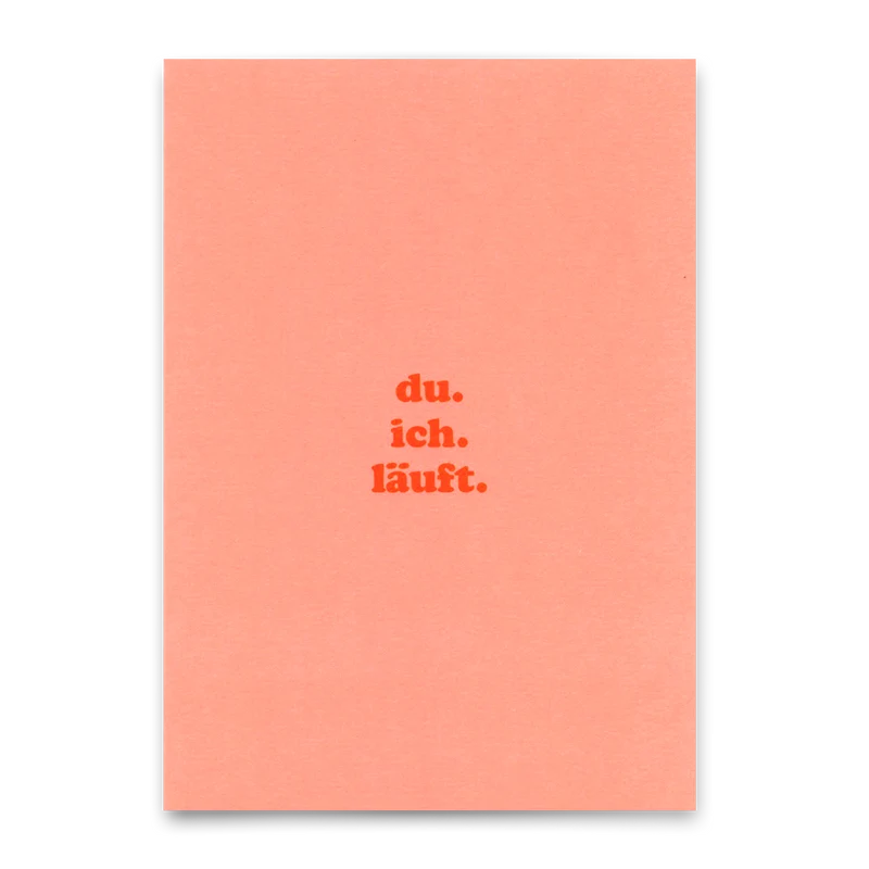 Postkarte "du.ich.läuft" | Coole Karte für Verliebte