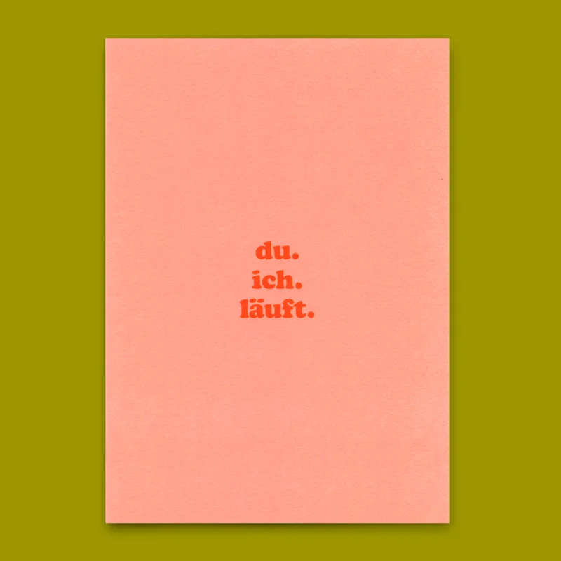 Postkarte "du.ich.läuft" | Coole Karte für Verliebte