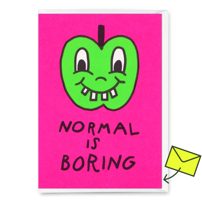 Grußkarte "Normal is boring" | Coole Klappkarte für jeden Anlass